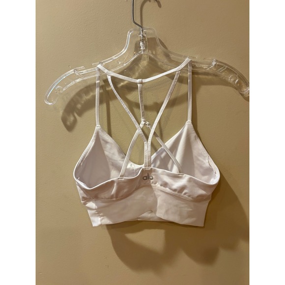 ALO Yoga Other - Alo Yoga women's White Strappy Back V Neck Sports Bra Size small S  W9078R